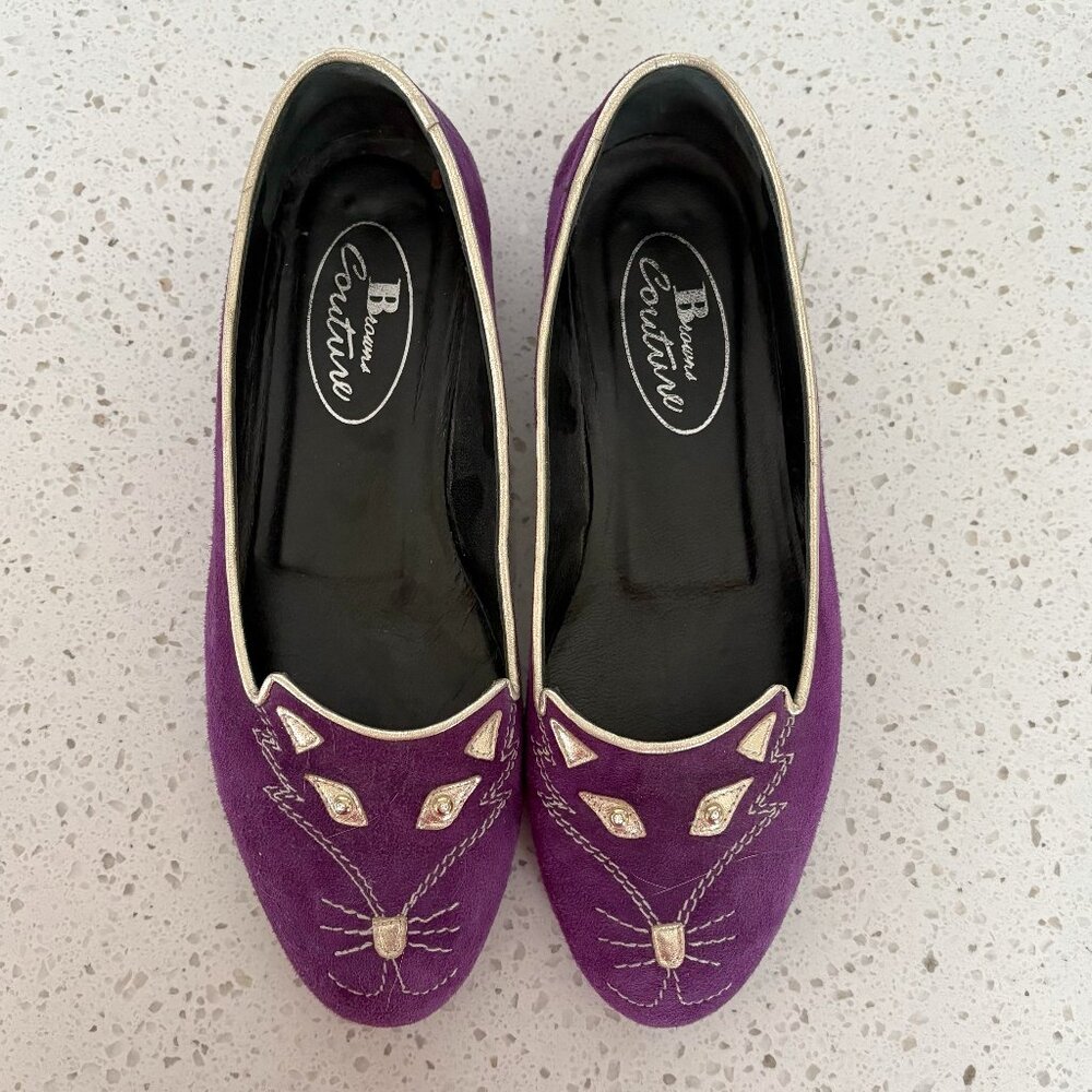 Browns Couture - Purple suede cat shoes